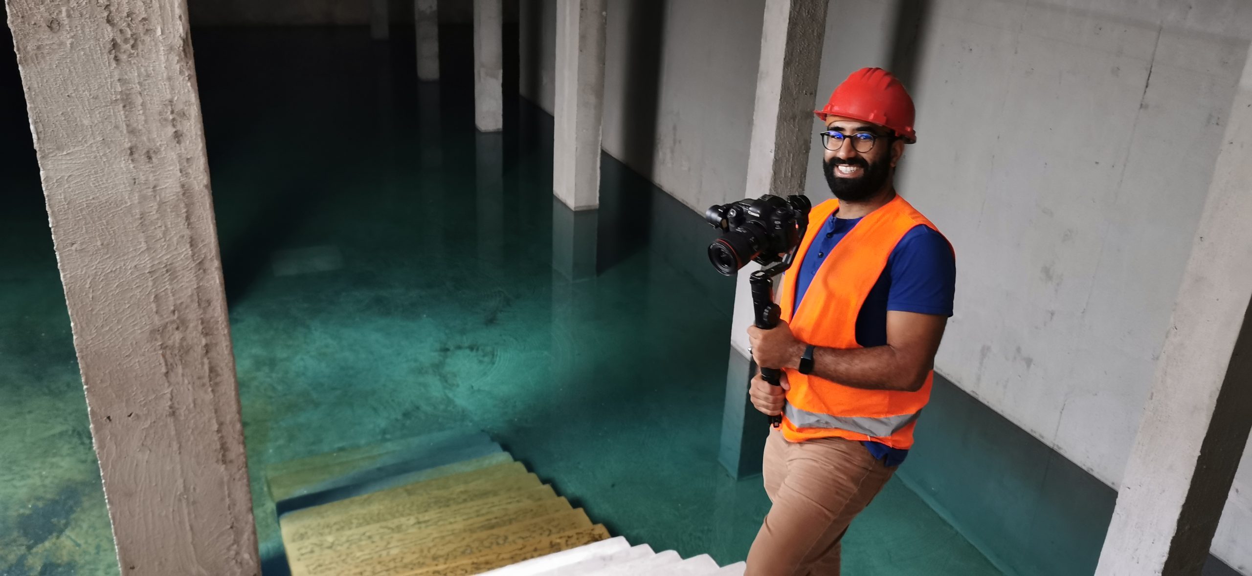 Équipe de tournage VIDEOPUB en préparation sur un plateau