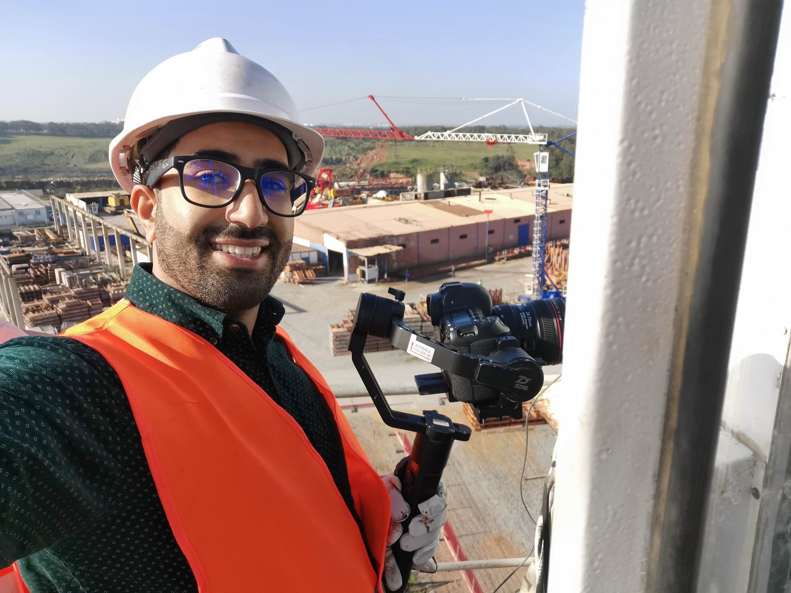 Tournage en extérieur avec équipement professionnel