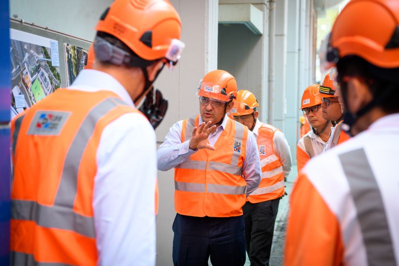 Équipes sur chantier Bouygues Construction